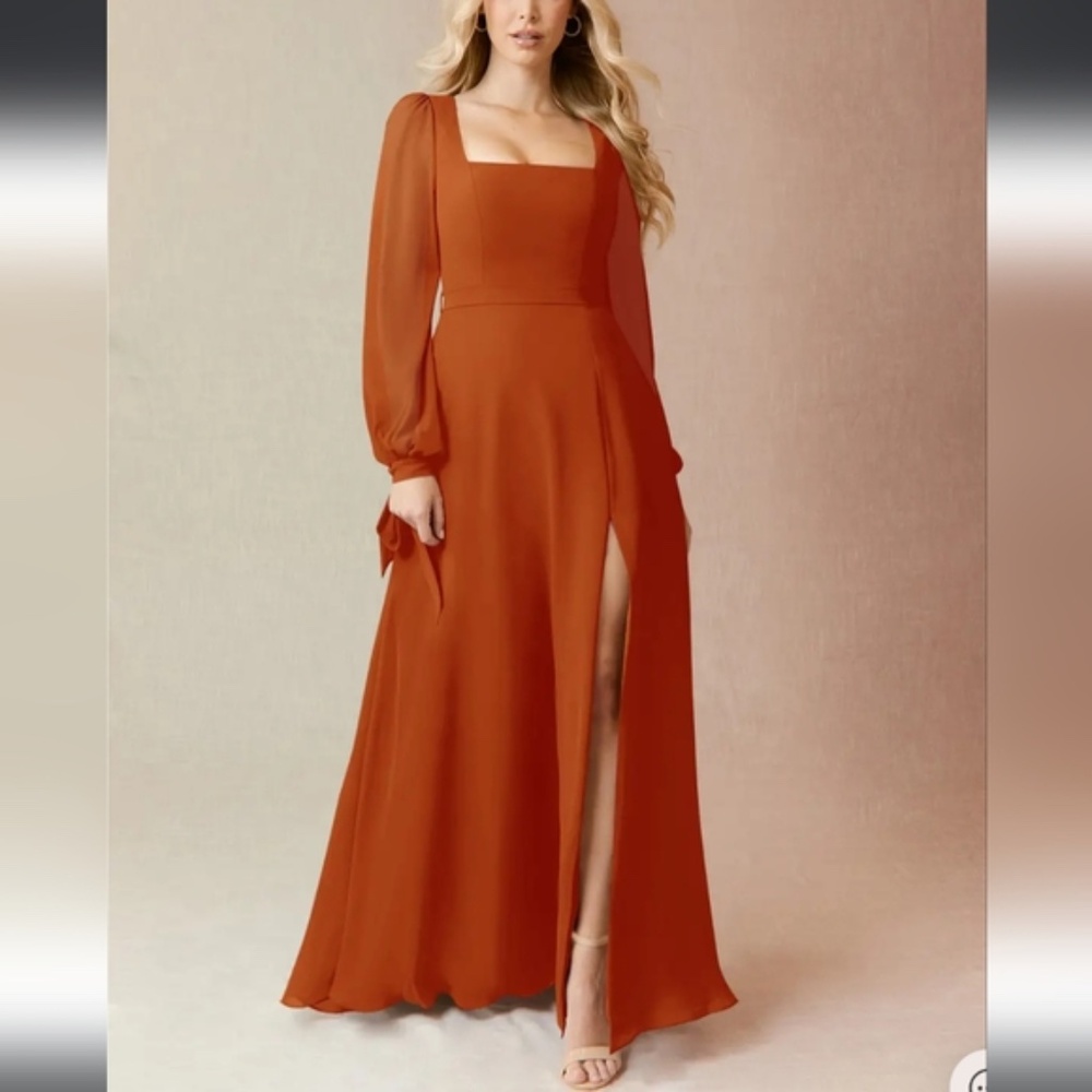 Azazie Leonia in Paprika Bridesmaid Dress